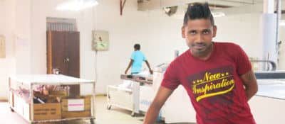 Ashoka, 27, cutting department, from a village 200 km from Colombo, Sri Lanka